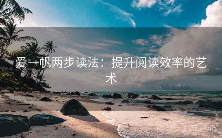爱一帆两步读法：提升阅读效率的艺术  第2张