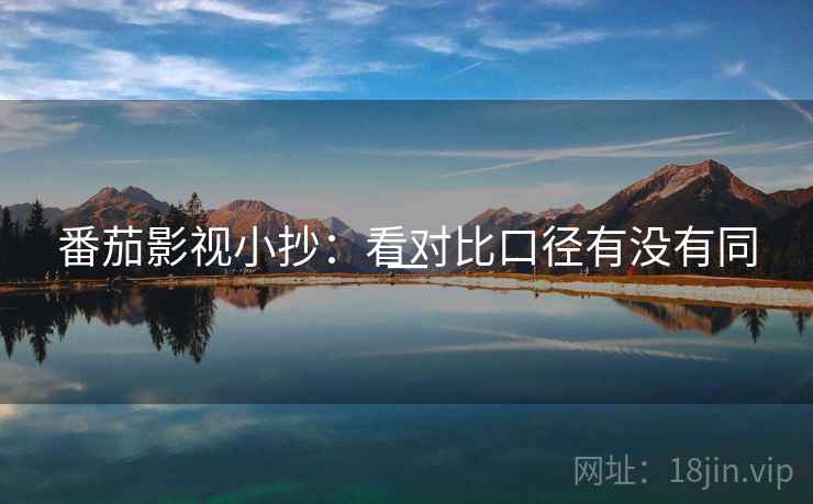 番茄影视小抄：看对比口径有没有同一  第2张